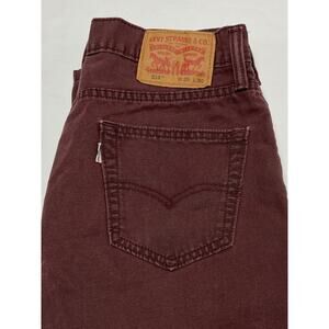 Levi's 514 Jeans Men's 29x30 Straight Leg Jeans Modern Classic Maroon